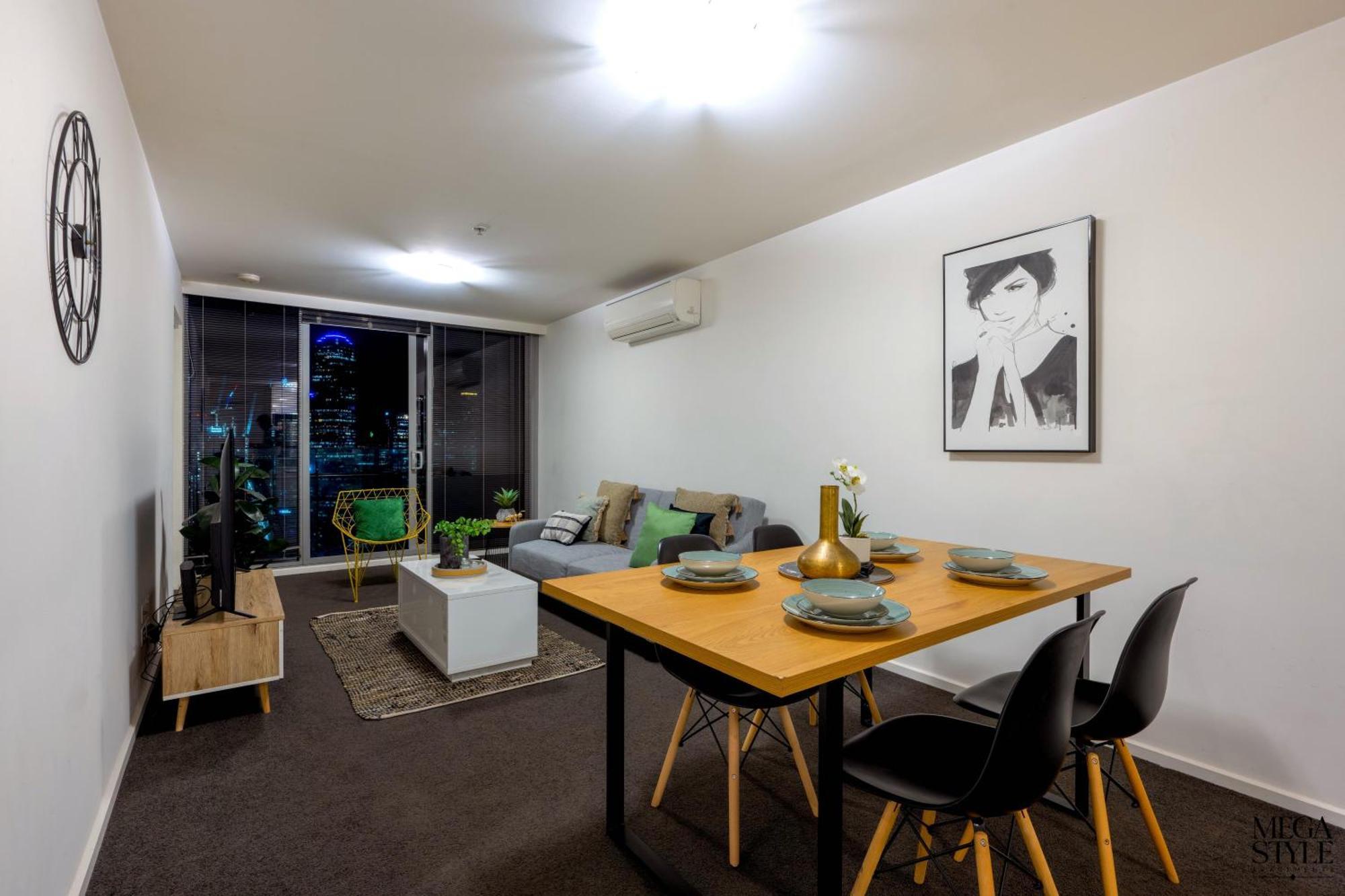 Mega Style Apartments Mainpoint Melbourne Oda fotoğraf