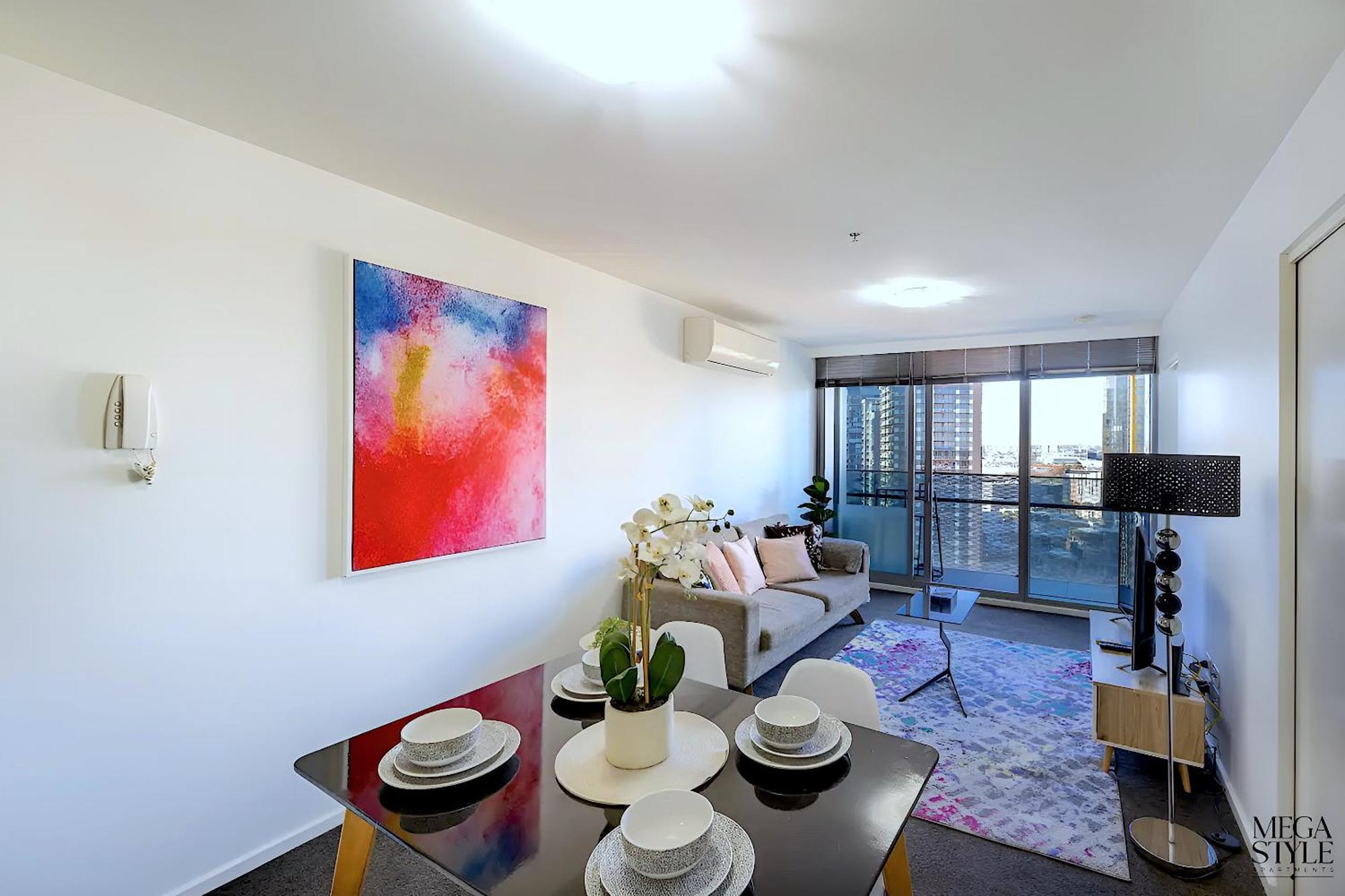 Mega Style Apartments Mainpoint Melbourne Oda fotoğraf